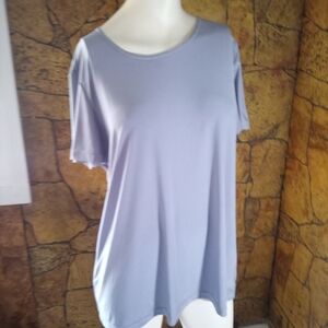 Casual Light Blue Short Sleeve Tee